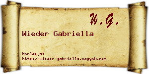 Wieder Gabriella névjegykártya