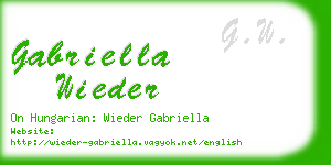 gabriella wieder business card